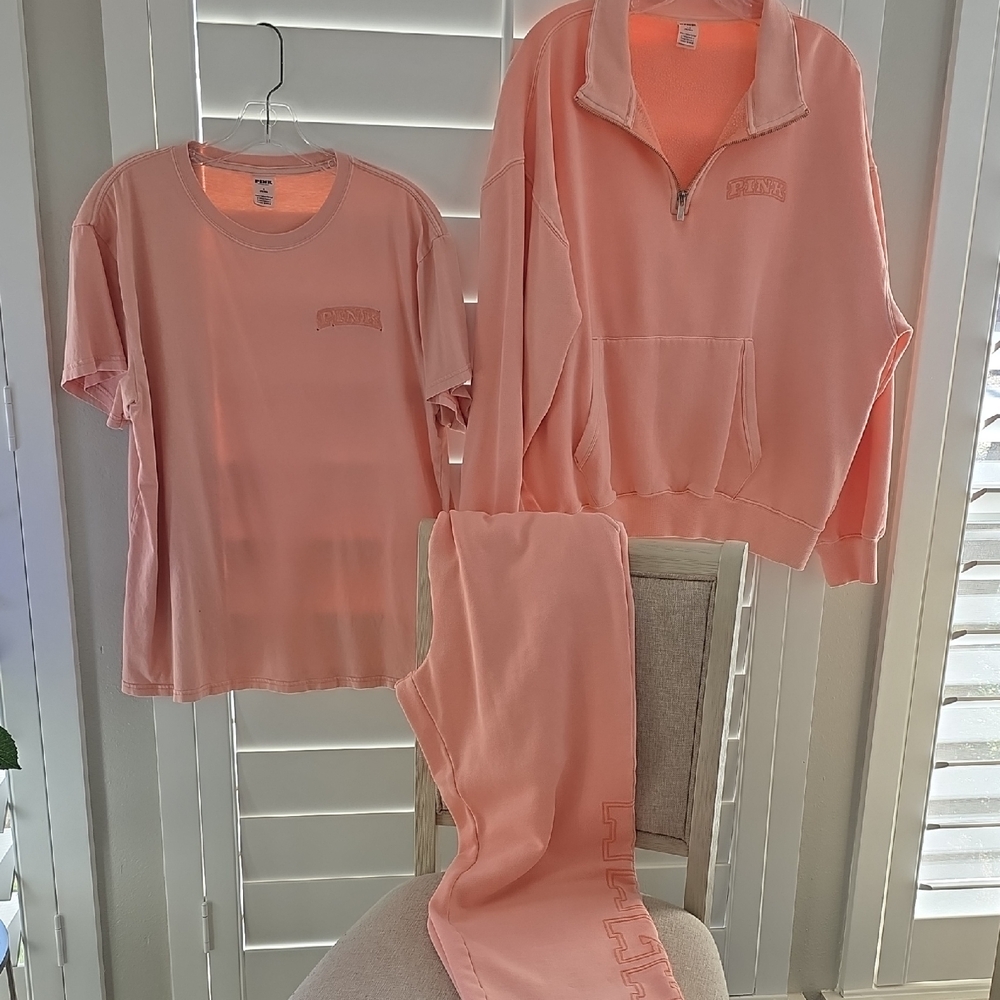 PINK Victoria's Secret Coral Lounge Set